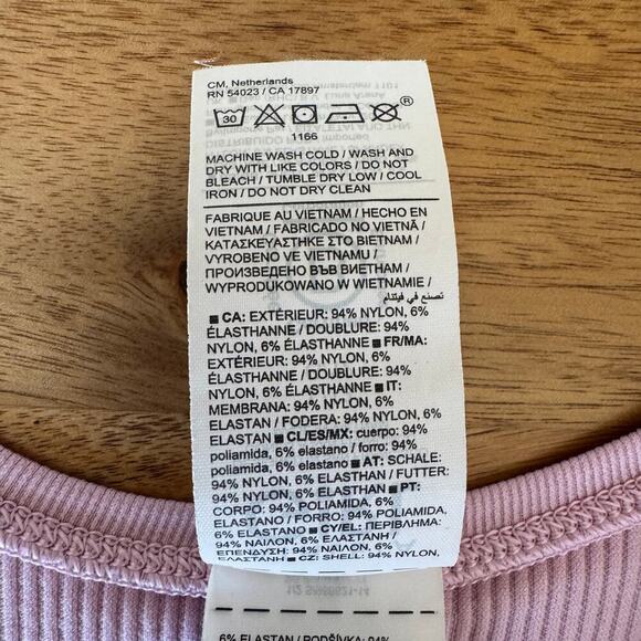 Athleta Ribbed Tank Top Girls Size 12 Pink Workout Sports Ballet Gymnastics - Picture 7 of 10